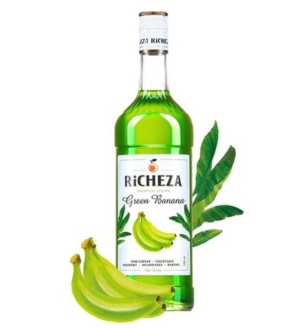 Сироп RiCHEZA Зеленый Банан стекло (1л)