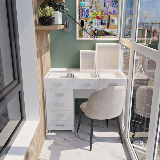 Стол со стеклом х3 (НА ЗАКАЗ)