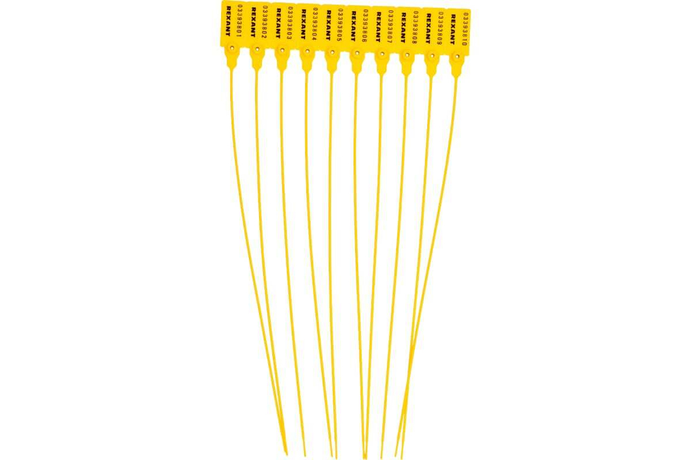 ПЛОМБА ПЛАСТИКОВАЯ REXANT 320ММ ЖЕЛТАЯ 07-6132