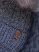 Шапка для мальчика зимняя вязаная и снуд