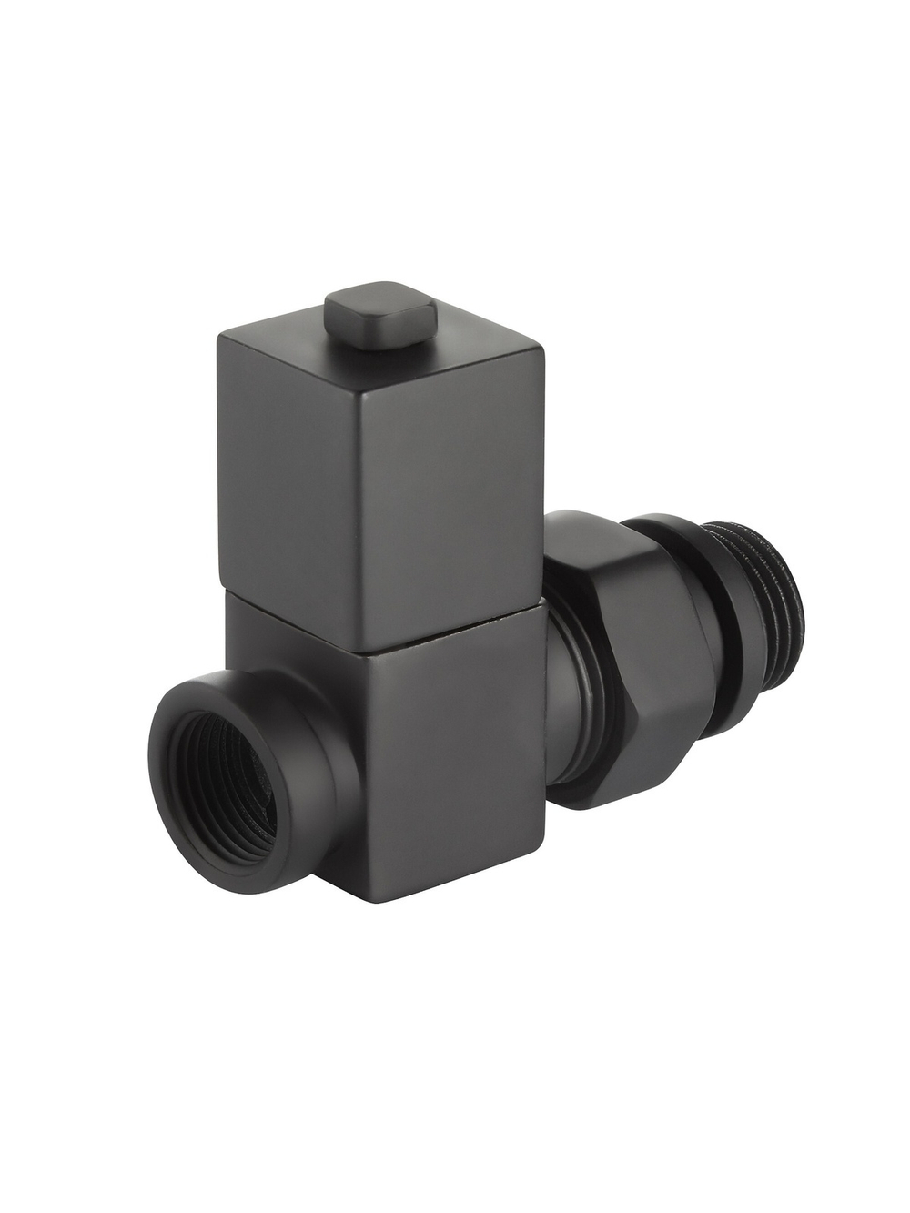 Набор дизайн-вентилей Royal Thermo CUBE, прямой (черный) 1/2"