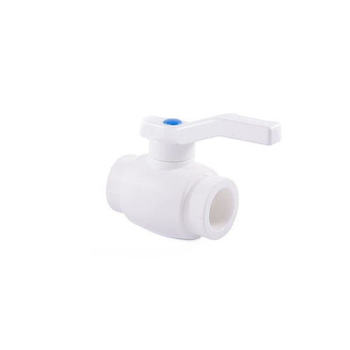 Кран шаровой ПП 32 PN 25, полный проход, белый, РосТурПласт 10575