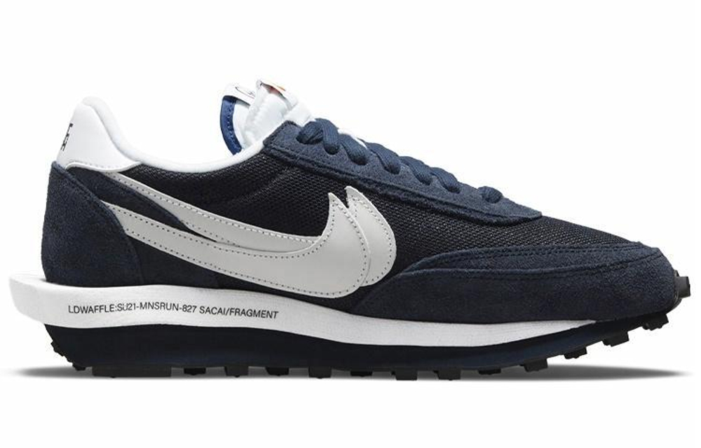 Кроссовки Fragment Design X Sacai X Nike Ldwaffle "Blackened Blue"