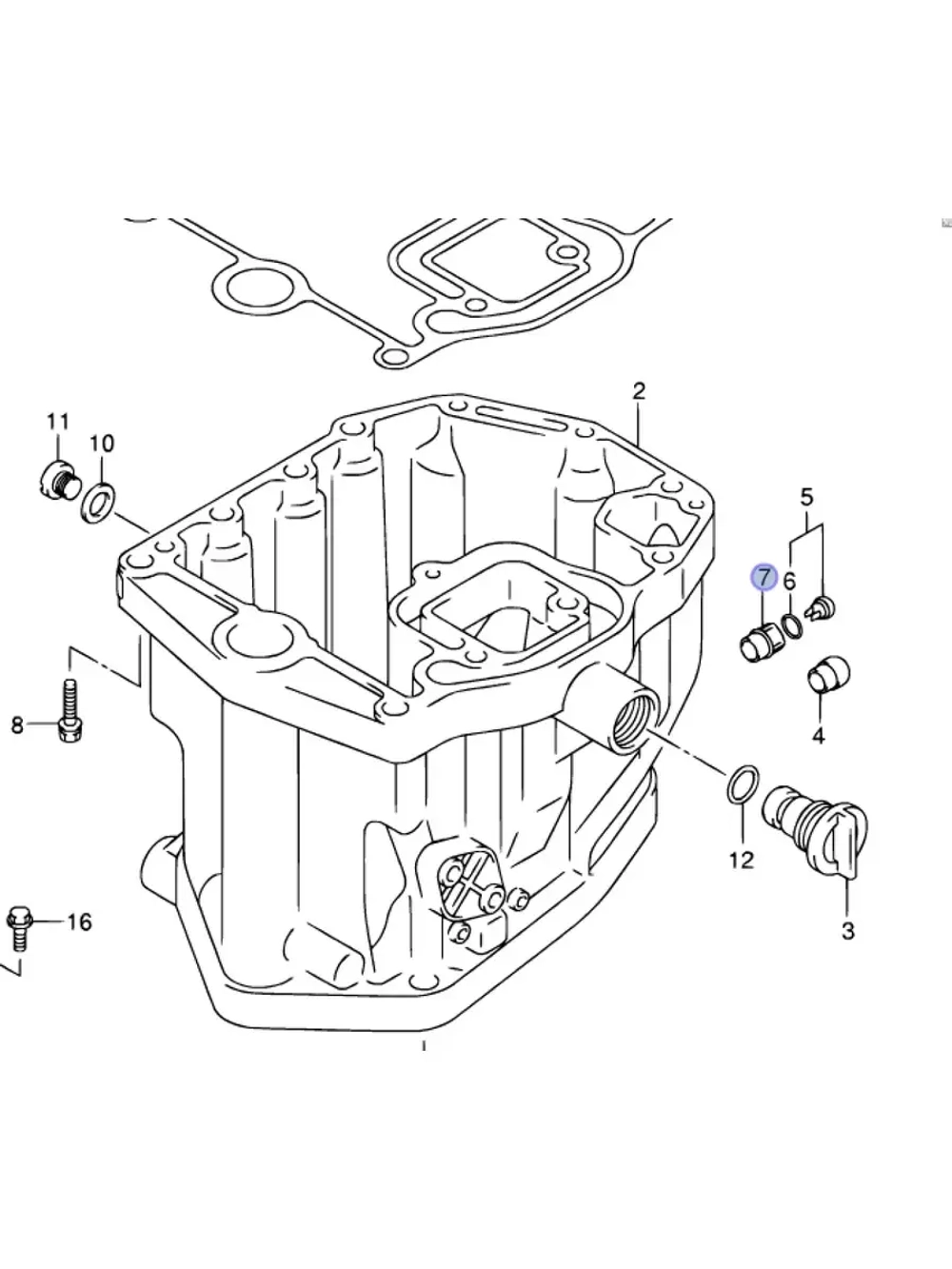 Втулка корпуса индикатора воды для Suzuki DF25-DF140
