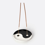 Подставка для благовоний yin yang, D12 см, черно-белая