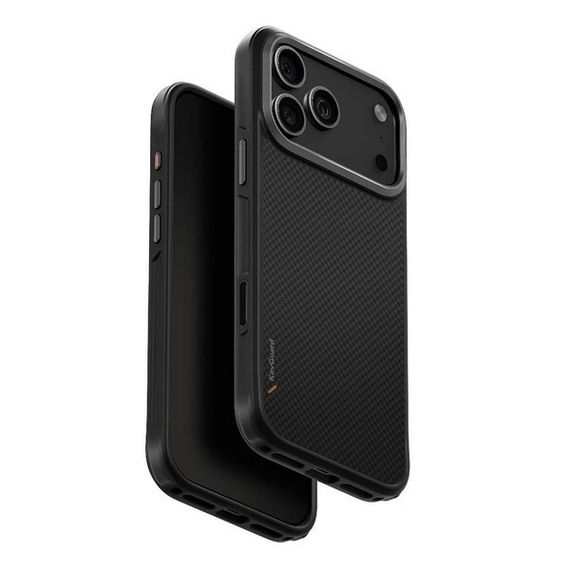 Чехол Uniq Keva MagSafe для iPhone 17 Pro Max Kevlar Carbon Black (IP6.9P(2025)-KEVAMCBLK)