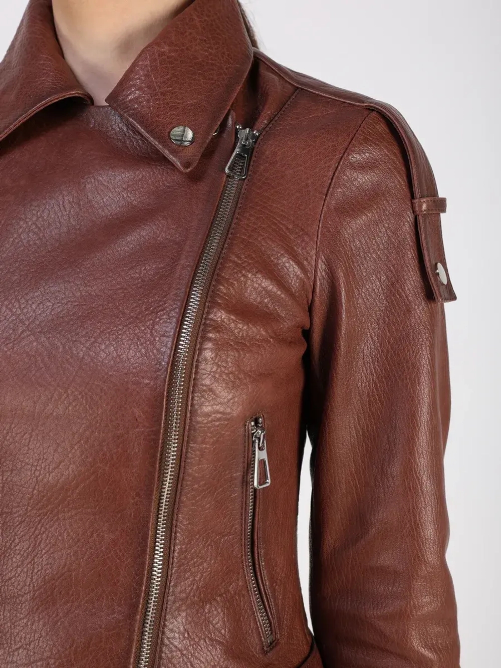 Кожаная куртка демисезонная косуха