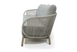 "Прато" лаунж-зона из искусственного ротанга на 5 персон, цвет светло-серый