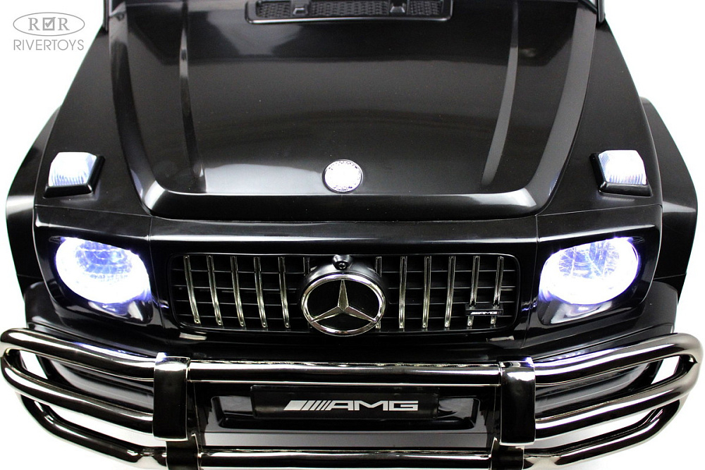 Детский электромобиль RiverToys Mercedes-AMG G63 4WD (S307) черный глянец