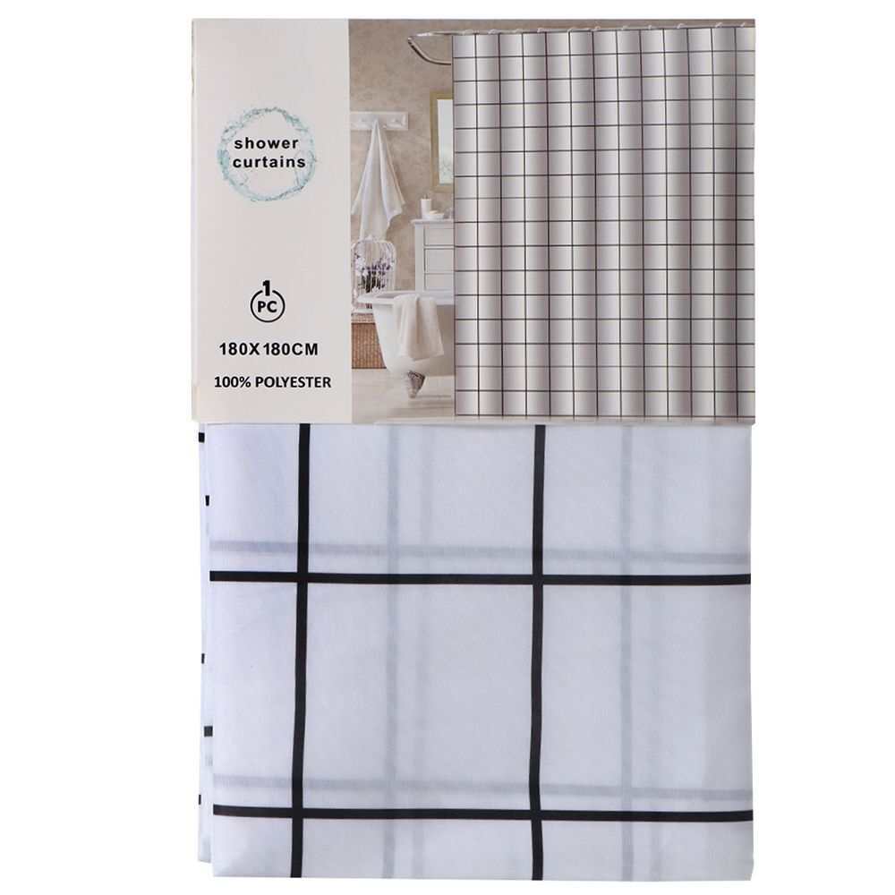 Штора для ванн 180х180 см, ПЭ, Квадратики, STSC1026
