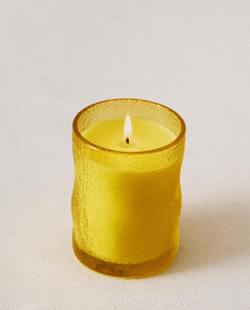 Zara Home Свеча ароматическая GINGER LEMON 155 г, растительный воск, аромат цитрусово-пряный свежий, Жёлтый