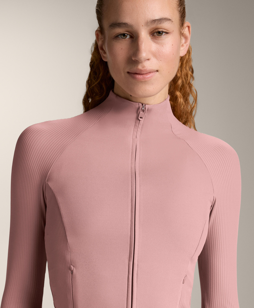 Oysho Высокотехнологичная куртка в рубчик, нежно-розовый