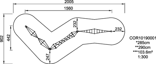 Тросовая конструкция с канатным паркуром