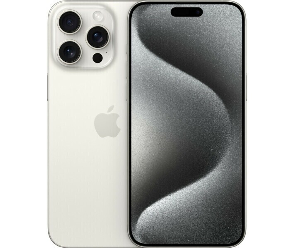 Смартфон Apple iPhone 15 Pro Max 1 ТБ, Dual: nano SIM + eSIM, белый титан