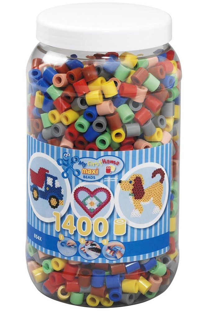 Hama Бусинки для термомозаики MAXI микс, 1400 шт (8543)
