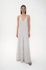 Комбинезон Alexandra Talalay на лямках AO003 светло-серый