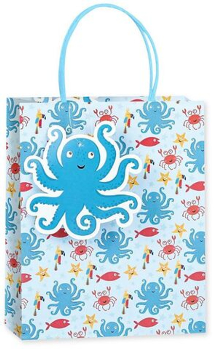 Пакет подарочный, Морские приключения, Голубой, 25*21*10 см, 1 шт.