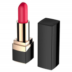 Перезаряжаемый многорежимный мини вибратор в виде помады (Цвет: черный с золотым)