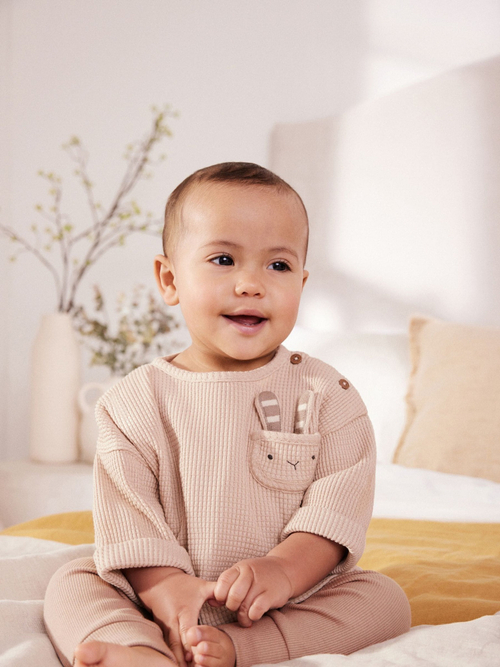 Толстовка и легинсы в комплекте для малышей Next 835-932, Бежевый