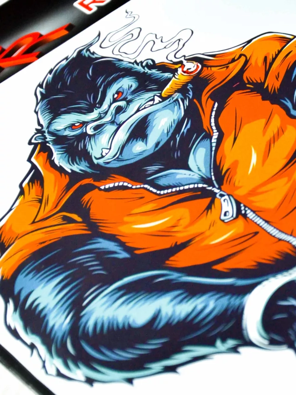 Наклейка- Обезьяна в наручниках