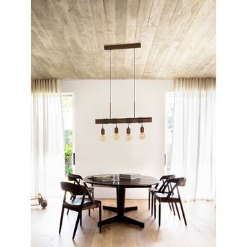 Подвесной потолочный светильник 4*E27 43523 коричневый античный TOWNSHEND 4 Eglo