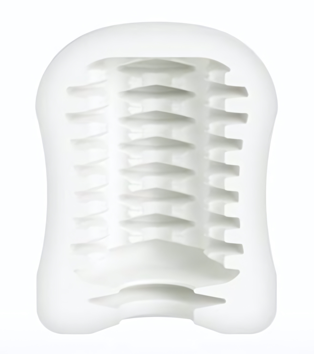 Компактный мастурбатор MasturbaTIN Ribbed Rita (Цвет: белый)