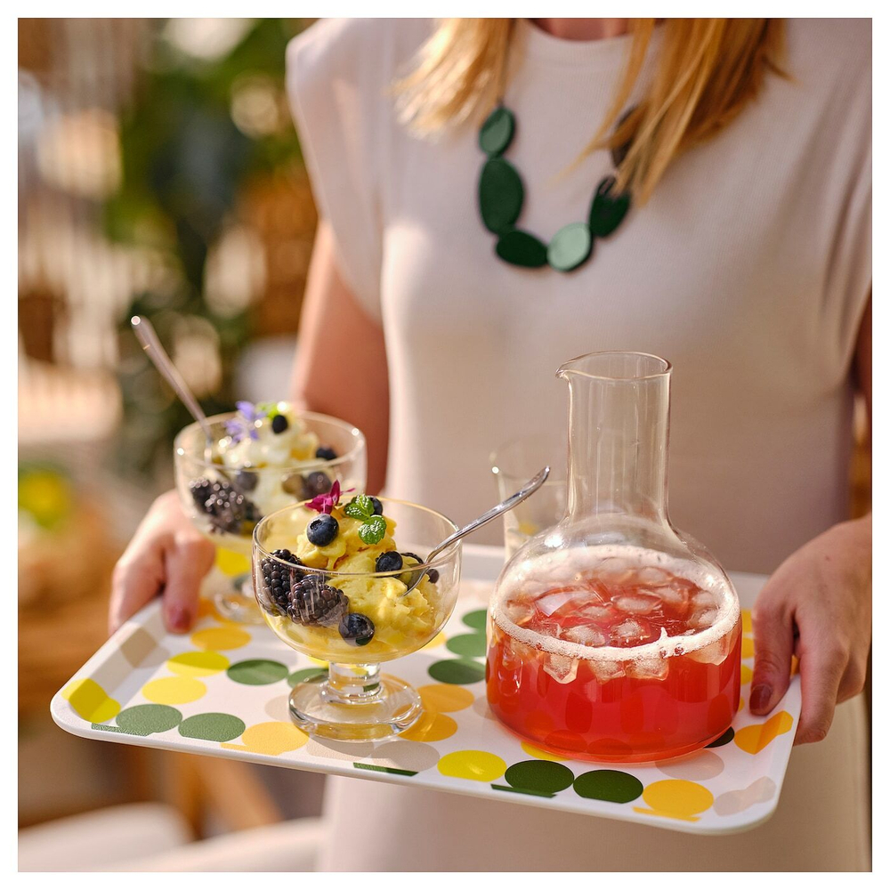 Поднос IKEA BROGGAN (БРЁГГАН), Разноцветный, 37x29 см