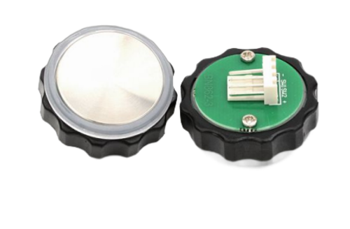 Кнопка XIZI OTIS круглая низкая BR27C крас/подсветка с разъемом AMP