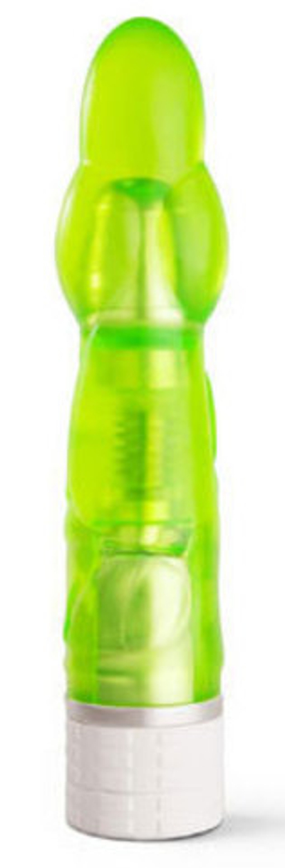 Зеленый вибромассажер Anemone, 17 см
