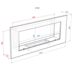 Каминокомплект:Биокамин Firelight BFP/W-110+Набор керамических камней М, белые