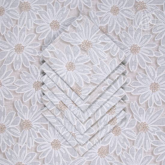 Набор столового белья София серая (скатерть 180х145 см с салфетками)