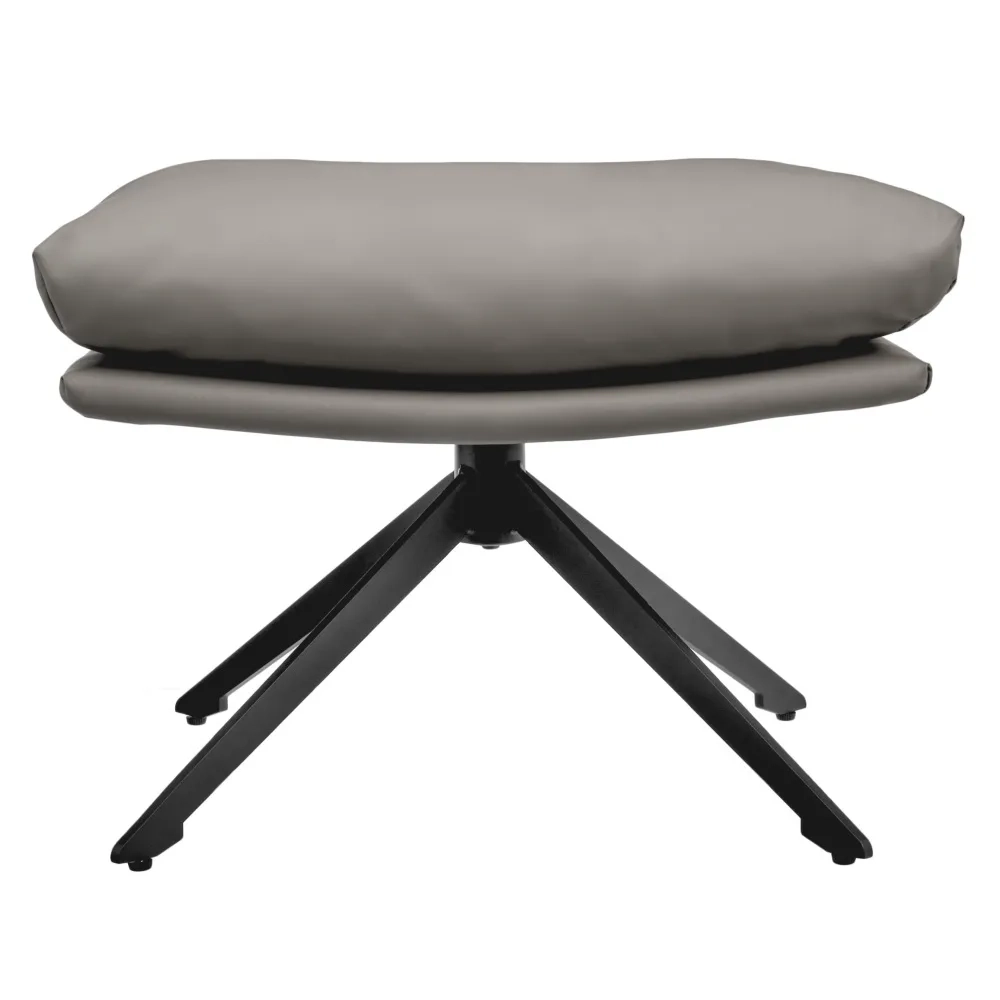 Оттоманка HUG светло-серый, экокожа