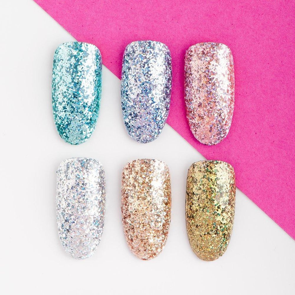 1244 Глиттер голографический "Магия блеска" 2 г серебро