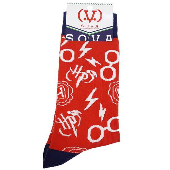 Носки Гарри Поттер Логотипы вселенной Гарри Поттера, р-р 40-44 (темно-красный)