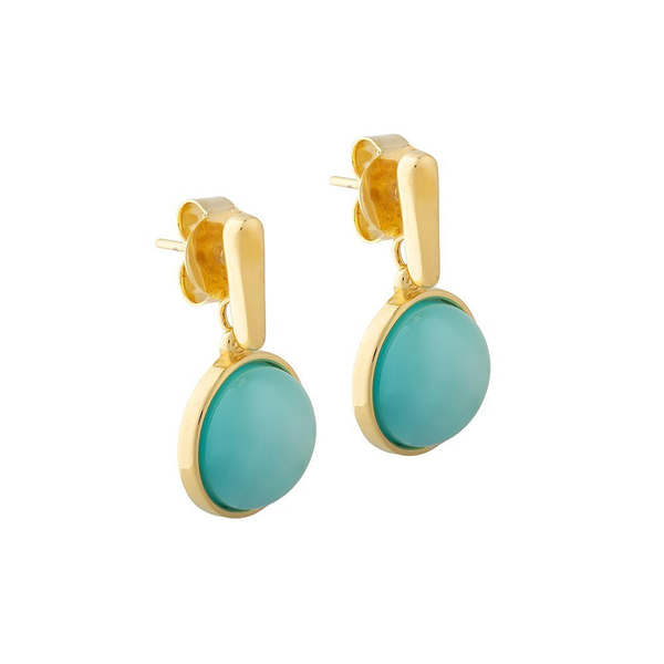 Серьги Possebon Pearl Blue Sky Agate A1995.21 B/G