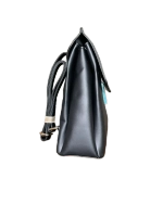 Рюкзак- сумка офисная из экокожи QOZA, черный