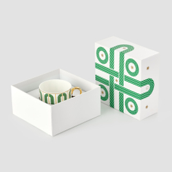 Чайная пара Farforite «Сплетено» 250 мл в подарочной коробке