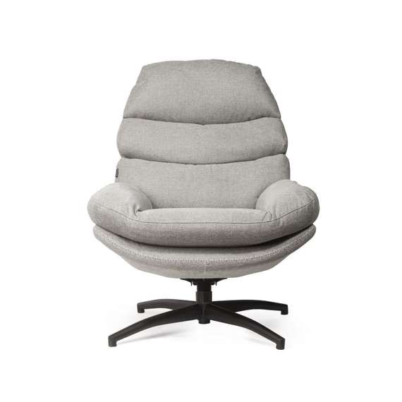 Крутящееся кресло-качалка Sven, серая рогожка