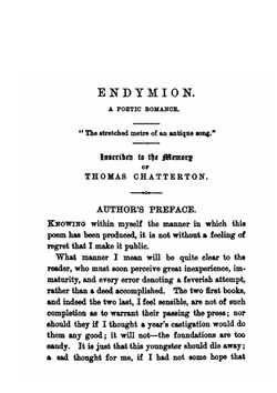 Endymion. and other poems | Keats John