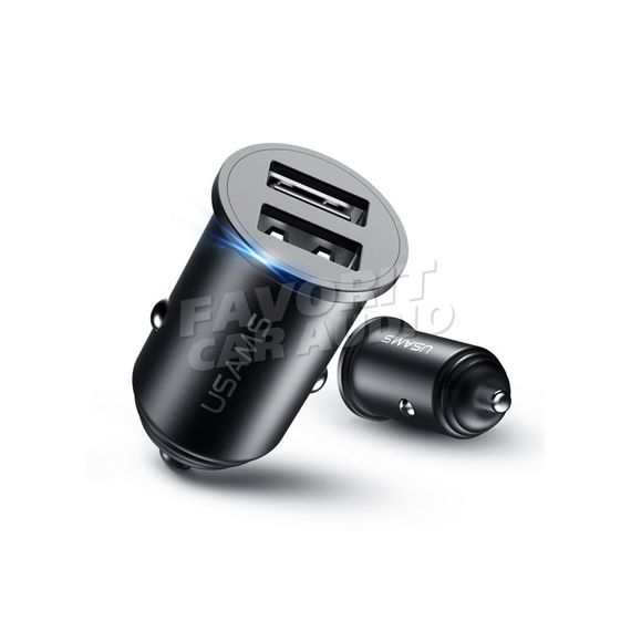 АЗУ 2USB Usams US-CC055 C8 3100mAh пластик чёрный