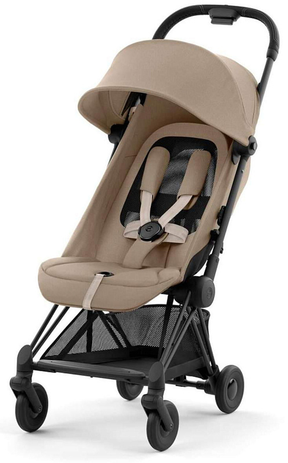 Прогулочная коляска Cybex Coya Cozy Beige с дождевиком и бампером/Matt Black 522005623