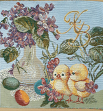 Декоративная гобеленовая салфетка 32*32 "Счастливая Пасха"