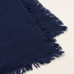 Плед  4х слойный муслин 130*170 см, цв.синий 100% хлопок