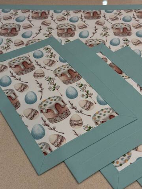 Комплект ланчматов 6 штук "Пасха" ручной работы 45х30 см