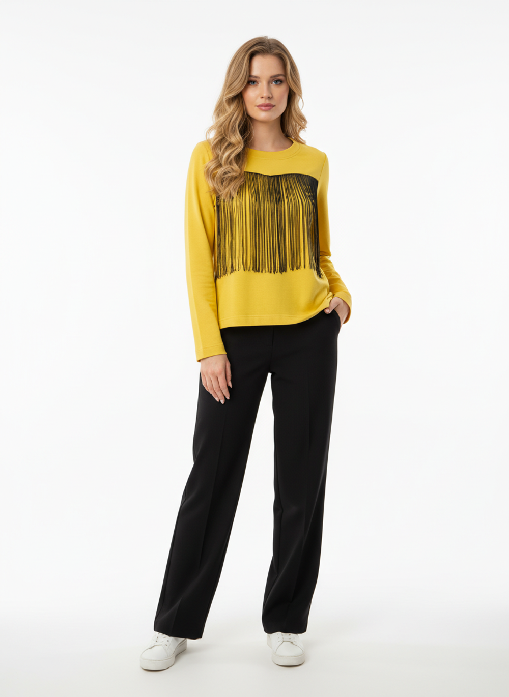 Лонгслив Настроение, цвет Манго