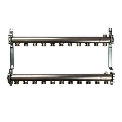 Коллекторная группа нерегулируемая STOUT SMS0923 - 1" на 11 контуров 3/4"EK (нерж.сталь)