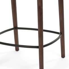 Полубарный стул Esse 65 см, темно-коричневый, бежево-серая водоотталкивающая обивка