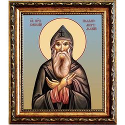 Василий Поляномерульский (Пояна-Мэрулуйский) преподобный. Икона на холсте.