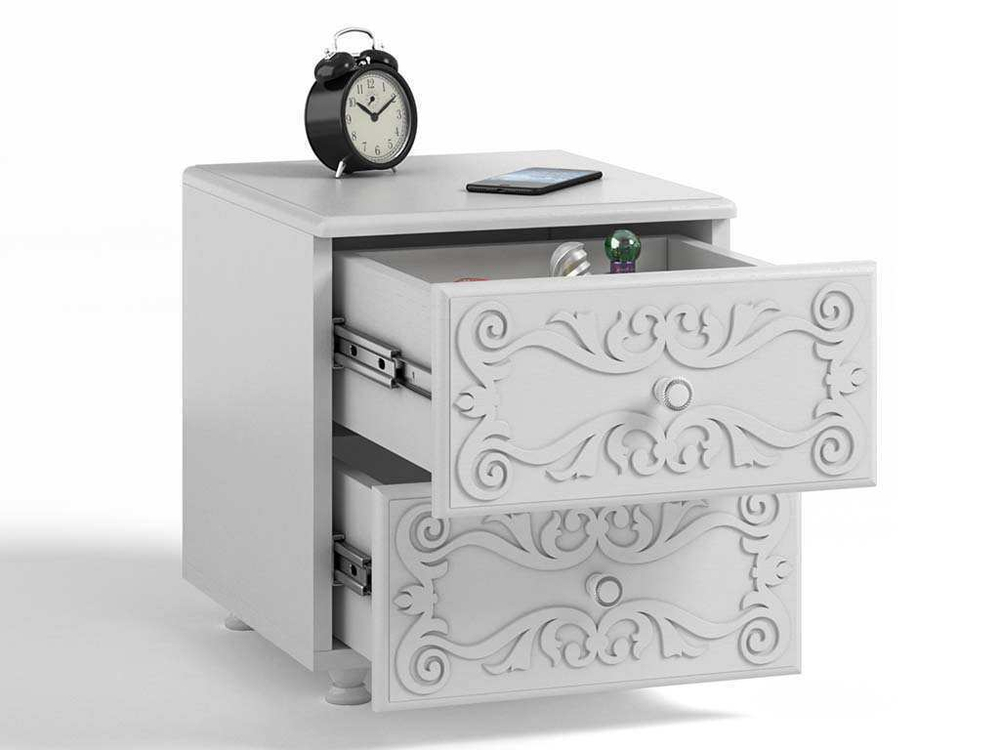 Спальня Италия-1 мягкая спинка белое дерево