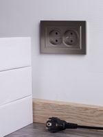 BRITE Розетка 2-местная без заземления с защитными шторками 10А в сборе РСш12-2-БрШ шампань IEK